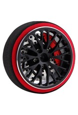 POWER HOBBY PHB5528BLACK METAL STEERING TRANSMITTER WHEEL BLACK FOR TRAXXAS TQI RADIO