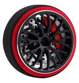 POWER HOBBY PHB5528BLACK METAL STEERING TRANSMITTER WHEEL BLACK FOR TRAXXAS TQI RADIO