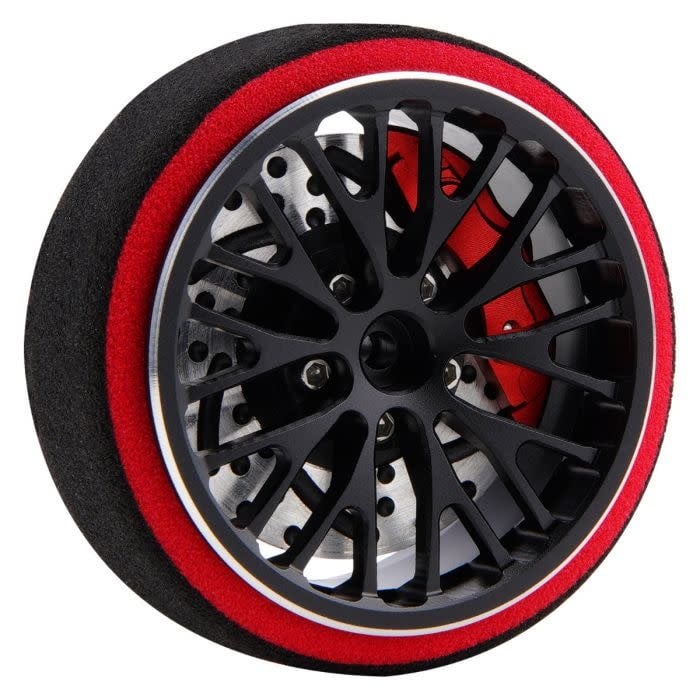 PHB5528BLACK METAL STEERING TRANSMITTER WHEEL BLACK FOR TRAXXAS TQI RADIO