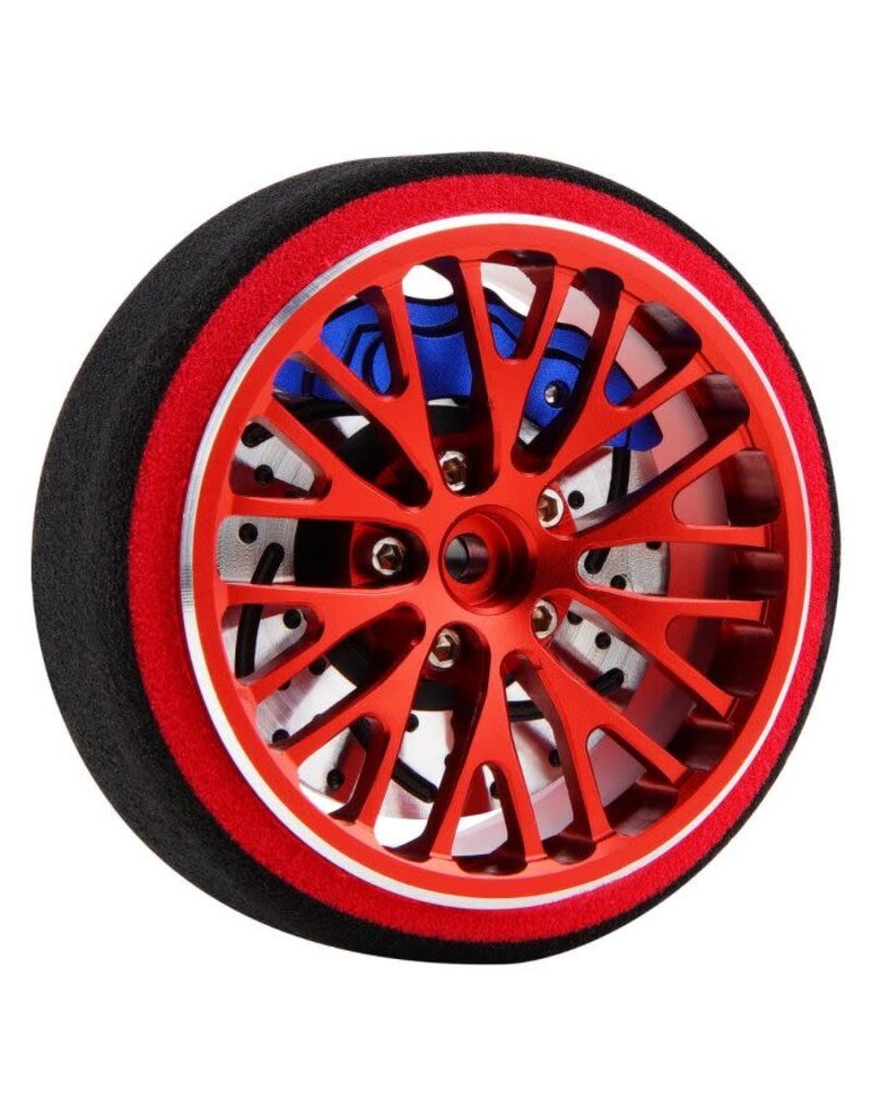 POWER HOBBY PHB5528RED METAL STEERING TRANSMITTER WHEEL RED FOR TRAXXAS TQI RADIO