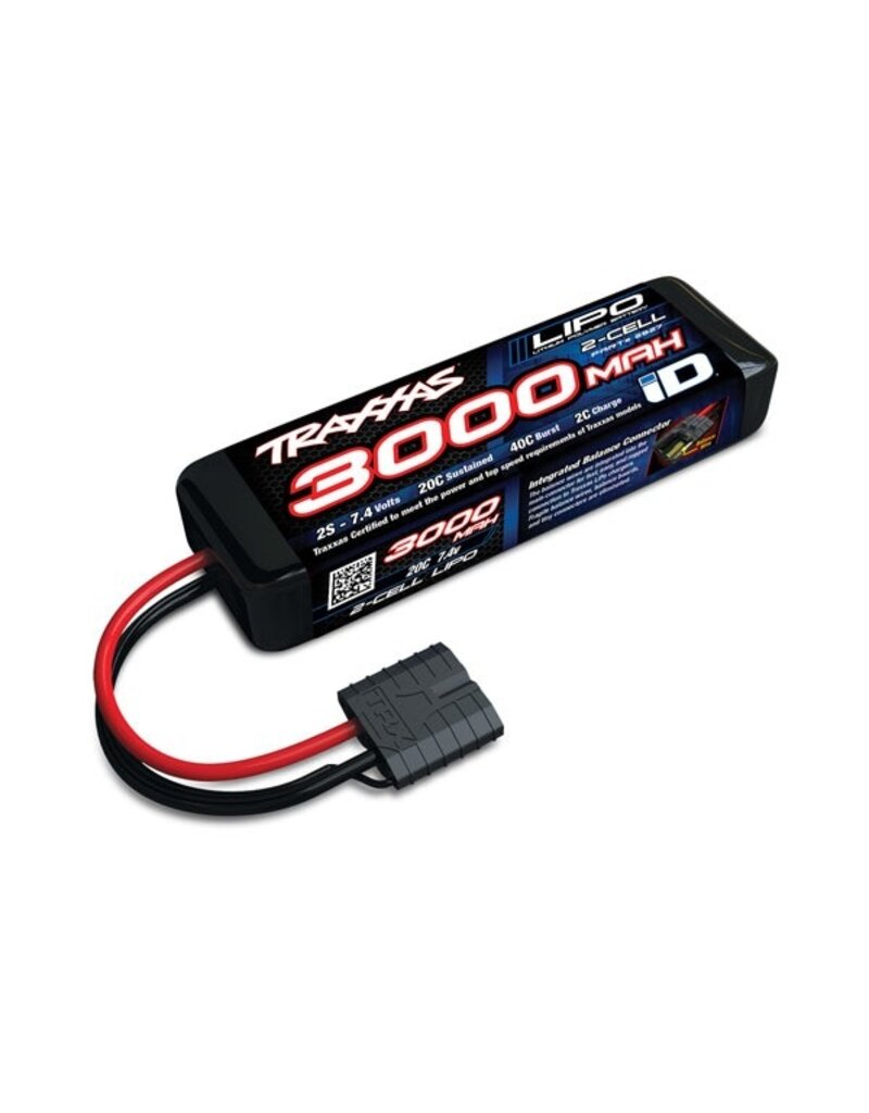 TRAXXAS TRA2827X 2S LIPO 7.4V 3000MAH 20C BATTERY: ID