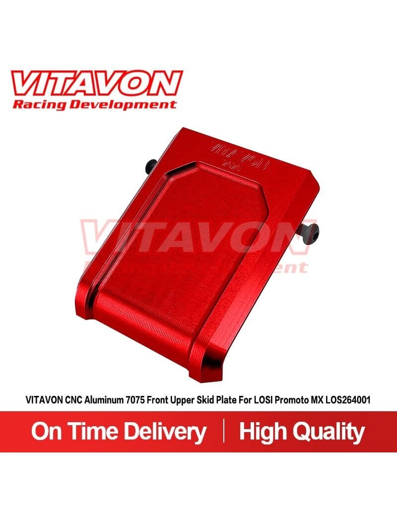 VITAVON VTNPROM070 FRONT UPPER SKID PLATE FOR PROMOTO RED