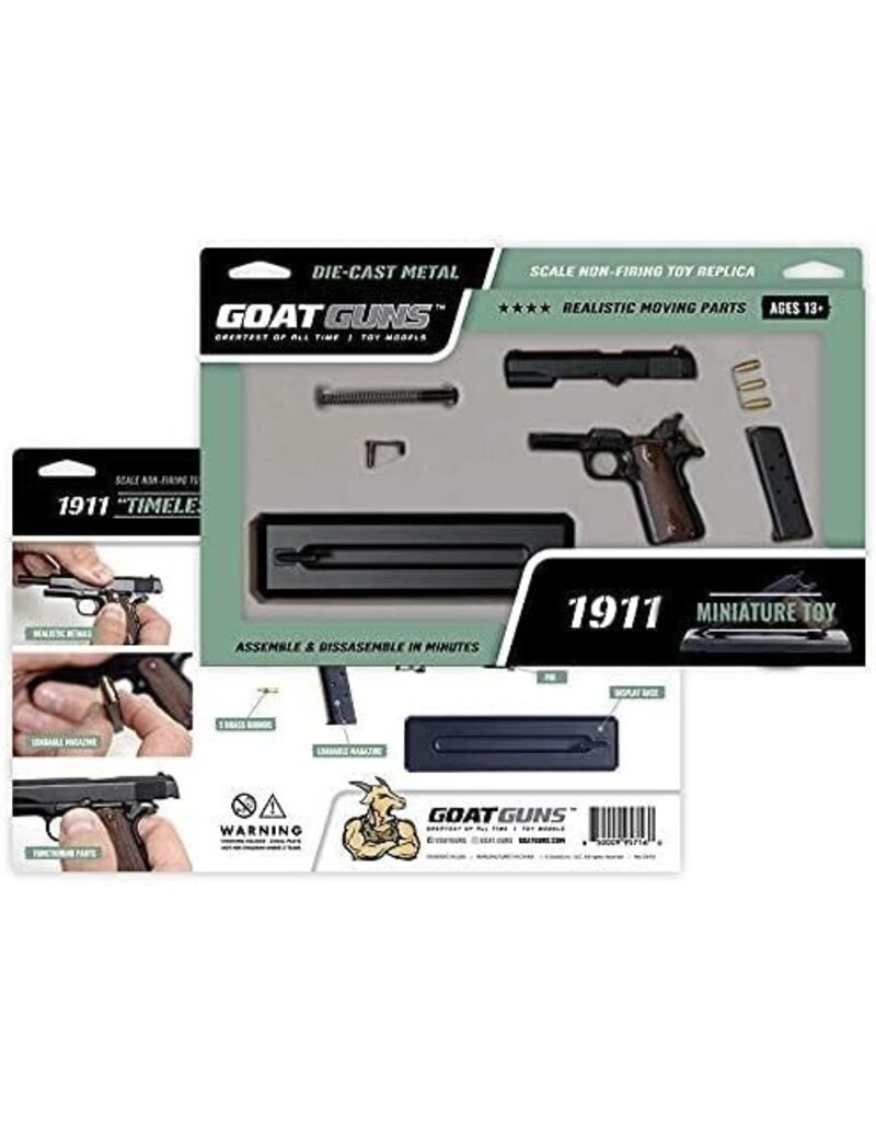 GOAT GUN GOA1911-BLACK MINIATURE  1/3 SCALE DIE-CAST 1911 NON-FIRING MODEL KIT