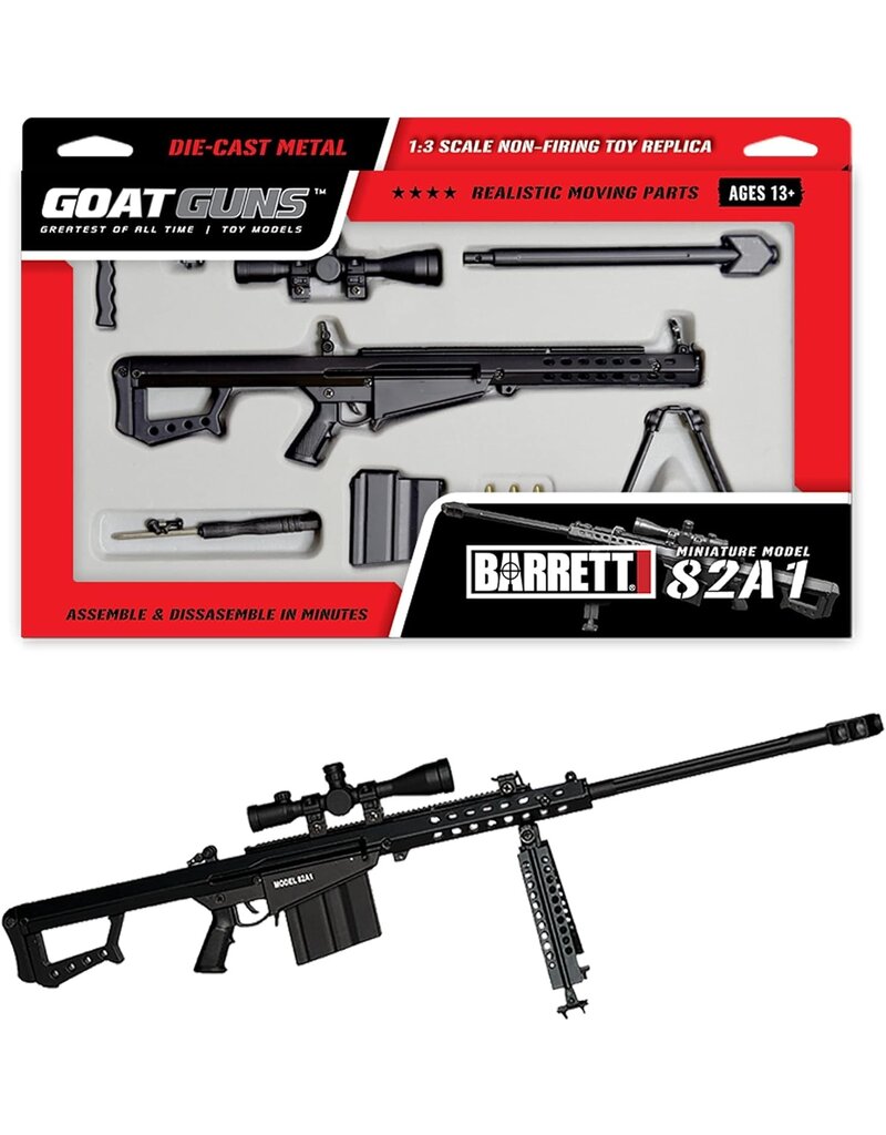 GOAT GUN GOA50-BLACK 1/3 SCALE DIE-CAST .50CAL BARRETT 82A1 NON-FIRING MODEL KIT