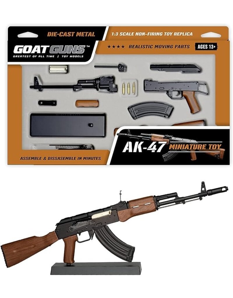 GOAT GUN GOAAK-BLACK MINIATURE 1/3 SCALE DIE-CAST AK-47 NON-FIRING MODEL KIT