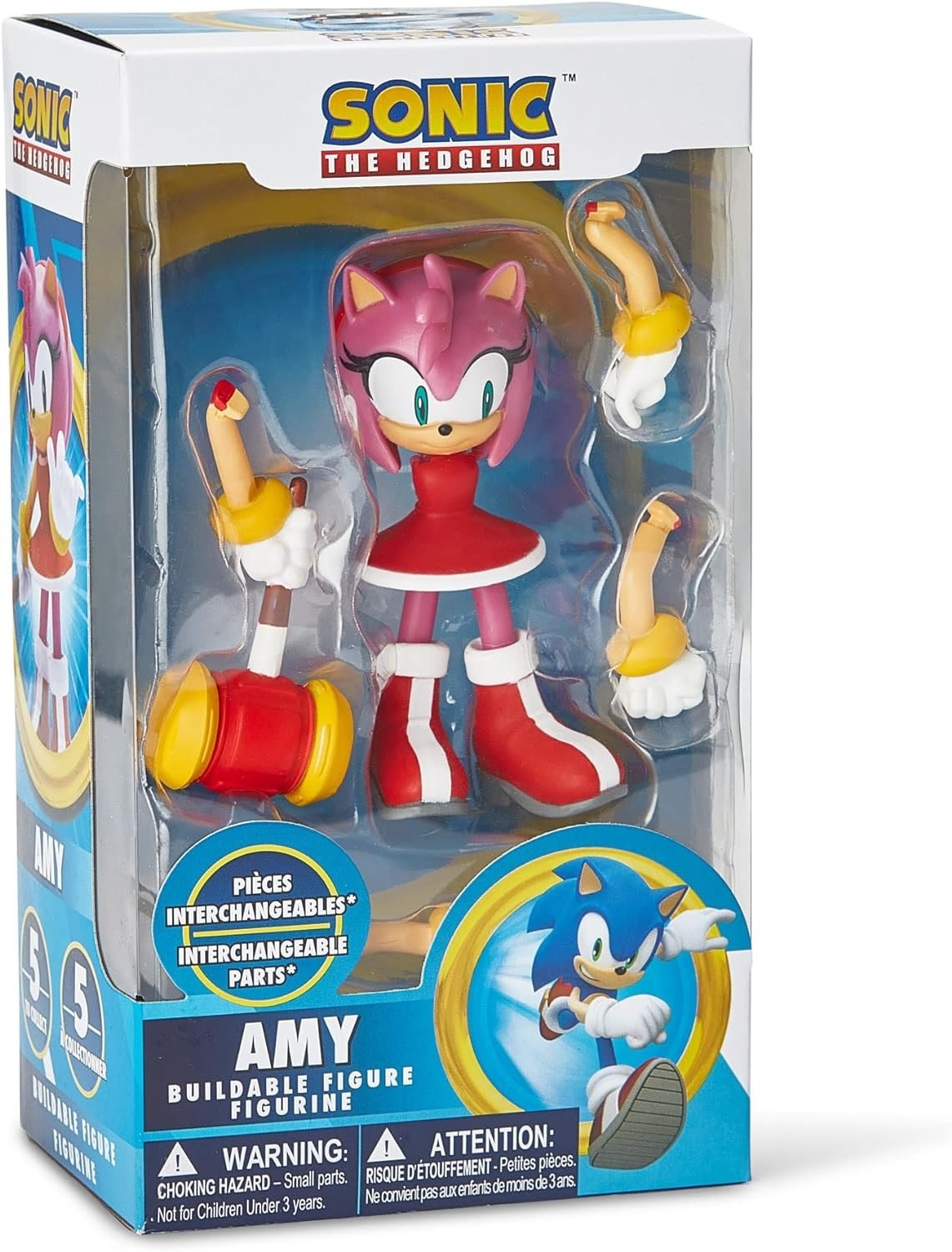 JTSC-4134 SONIC THE HEDGEHOG 4" BUILDABLE ACTION FIGURE: AMY
