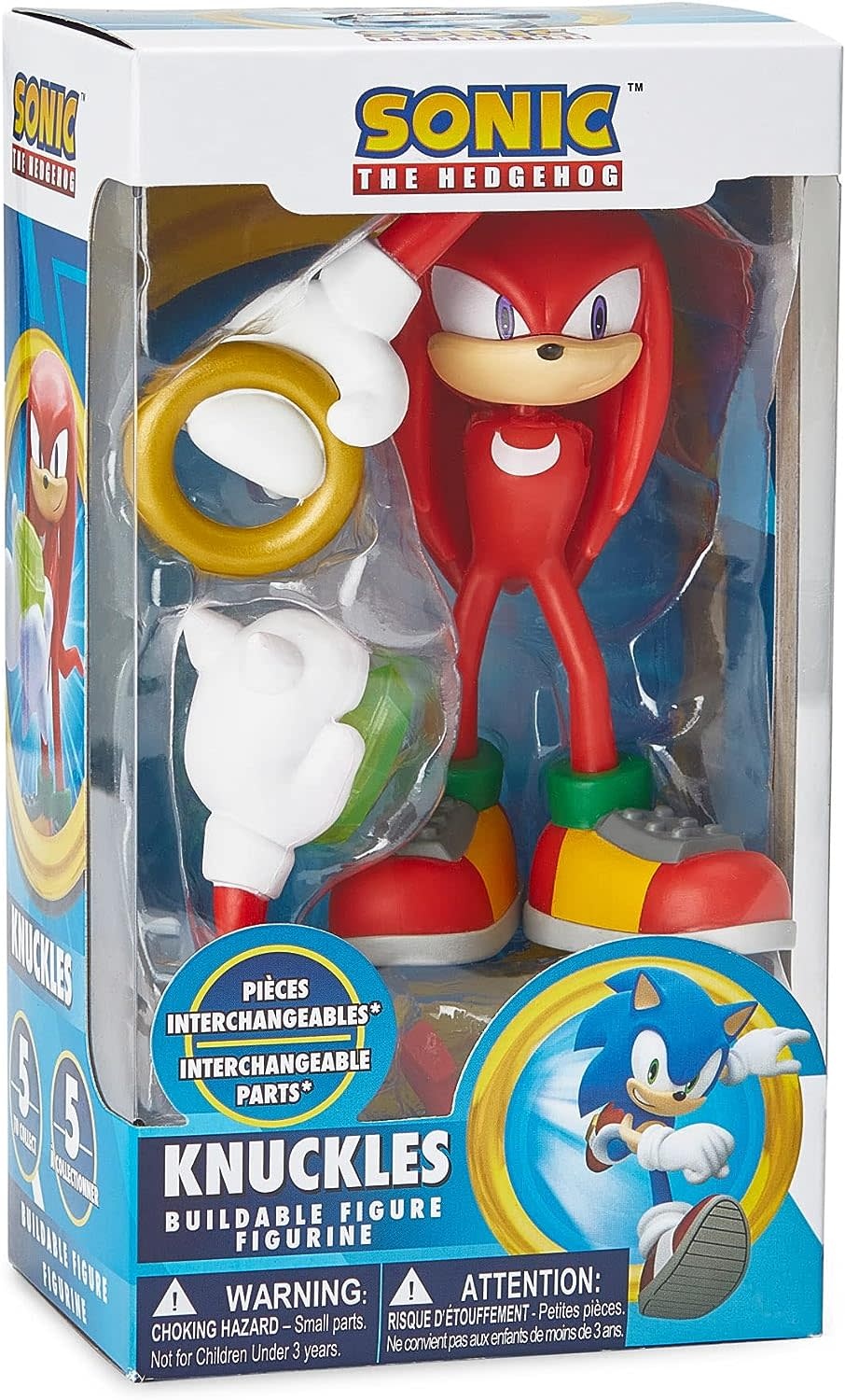 JTSC-4132 SONIC THE HEDGEHOG 4" BUILDABLE ACTION FIGURE: KNUCKLES
