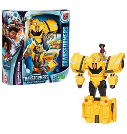 TRANSFORMERS HAS F7662 TRANSFORMERS EARTHSPARK SPIN CHANGER BUMBLEBEE AND MO MALTO