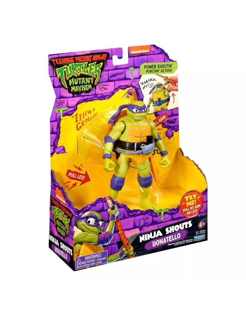 TEENAGE MUTANT NINJA TURTLES PLM 83350/83352 TEEENAGE MUTANT NINJA TURTLES NINJA SHOUTS 5.5" DONATELLO