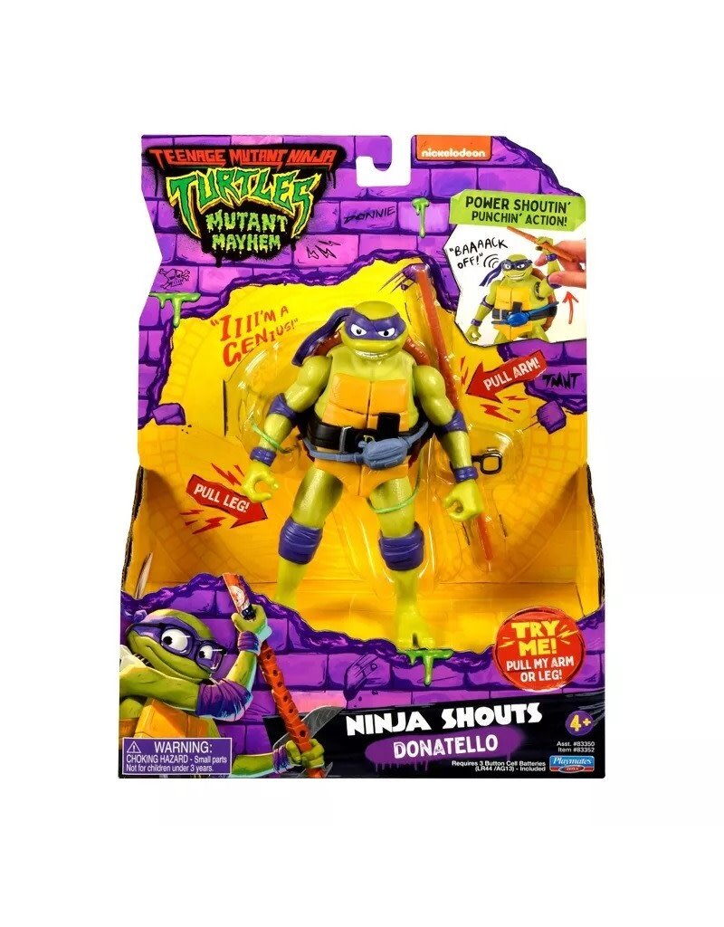 TEENAGE MUTANT NINJA TURTLES PLM 83350/83352 TEEENAGE MUTANT NINJA TURTLES NINJA SHOUTS 5.5" DONATELLO