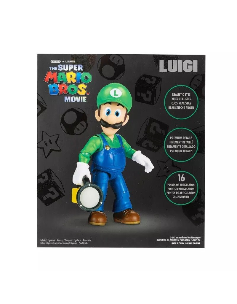 SUPER MARIO 41717 NINTENDO SUPER MARIO BROS. MOVIE: LUIGI 5" FIGURE