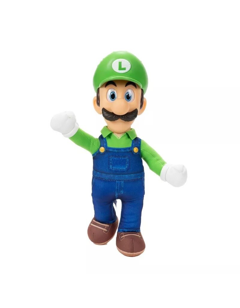 SUPER MARIO 41628 NINTENDO SUPER MARIO BROS. MOVIE POSEABLE 15" FIGURE: LUIGI
