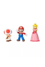 SUPER MARIO 42007 NINTENDO SUPER MARIO FIGURE SET: MARIO, TOAD, PEACH 4" FIGURES