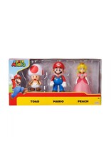 SUPER MARIO 42007 NINTENDO SUPER MARIO FIGURE SET: MARIO, TOAD, PEACH 4" FIGURES