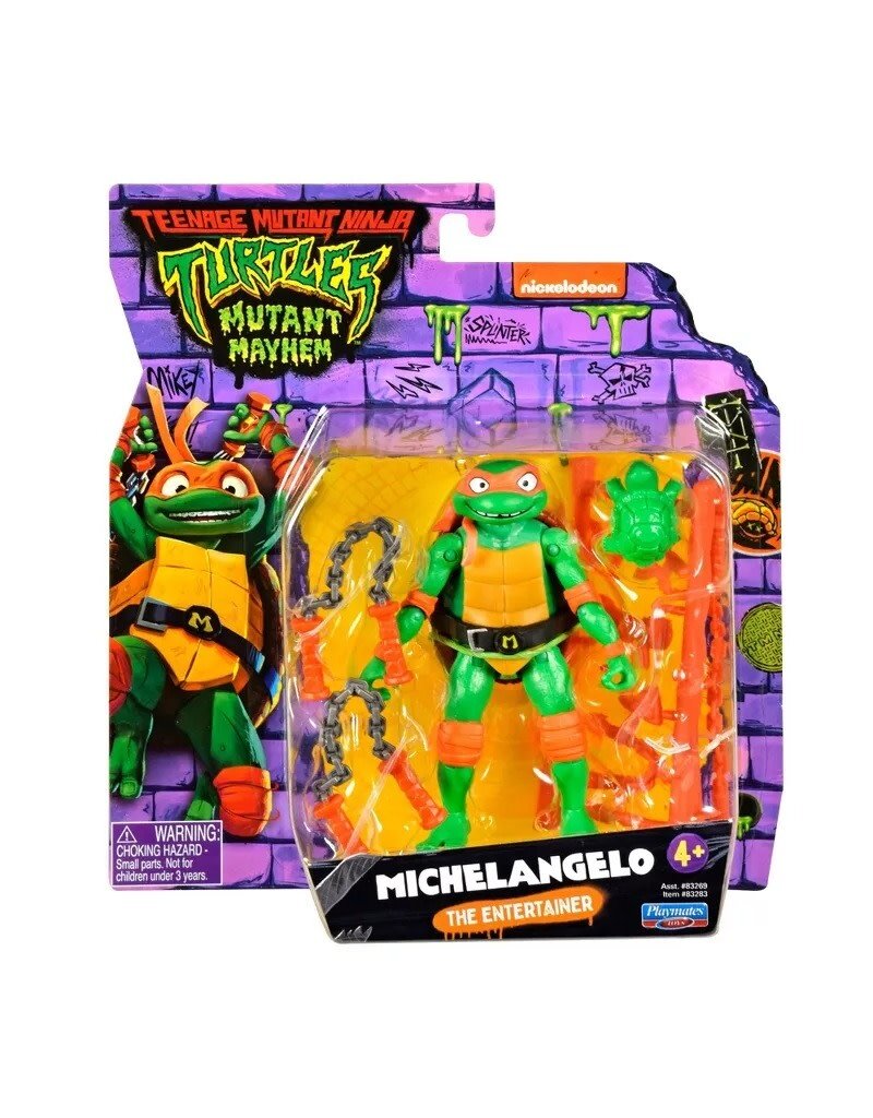 TEENAGE MUTANT NINJA TURTLES PLM 83269/83283 TEENAGE MUTANT NINJA TURTLES MUTANT MAYHEM 4.5" MICHELANGELO ACTION FIGURE