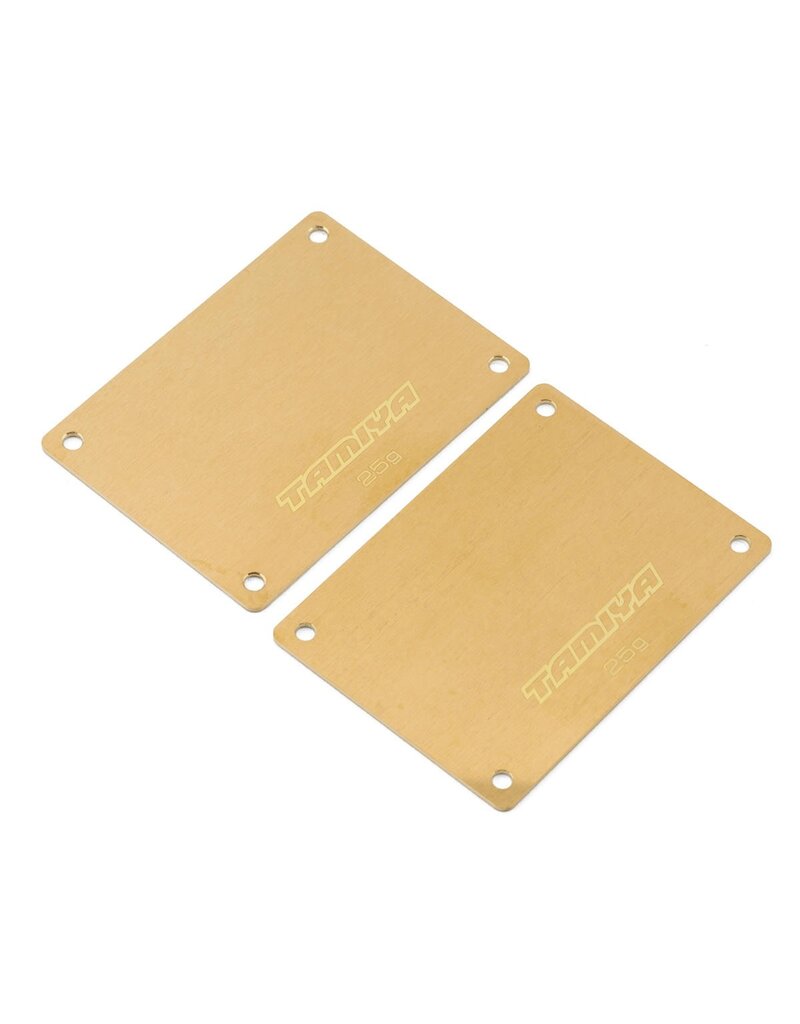 TAMIYA TAM54591 HALF SIZE BRASS CHASSIS WEIGHT (25G) (2)