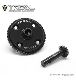 TREAL TRLX003ZD9RDL FRONT/ REAR AXLE DIFF RING AND PINION SET 12/39T FOR LMT