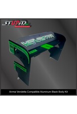 STUPID RC STP1190G VENDETTA ALUMINUM BODY KIT BLACK/ GREEN