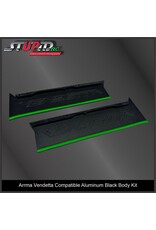 STUPID RC STP1190G VENDETTA ALUMINUM BODY KIT BLACK/ GREEN