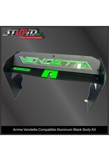 STUPID RC STP1190G VENDETTA ALUMINUM BODY KIT BLACK/ GREEN