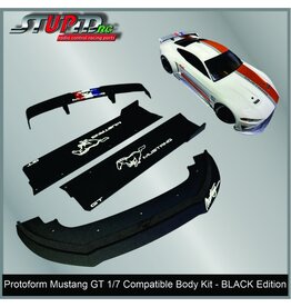STUPID RC STP11103BK MUSTANG GT 1/7 BODY KIT BLACK