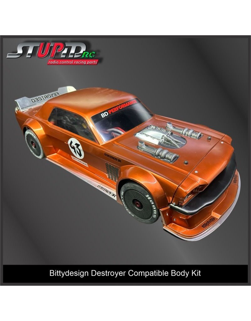 STUPID RC STP11104 DESTROYER BODY KIT SILVER