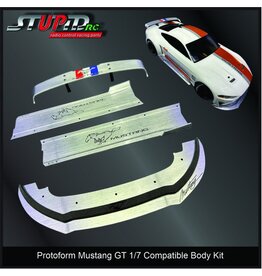 STUPID RC STP11103 MUSTANG GT BODY KIT SILVER