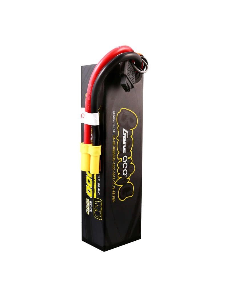 GENS ACE GEA8K3S10E5GT 2S LIPO 11.1V 8000MAH 100C HARDCASE BATTERY: EC5