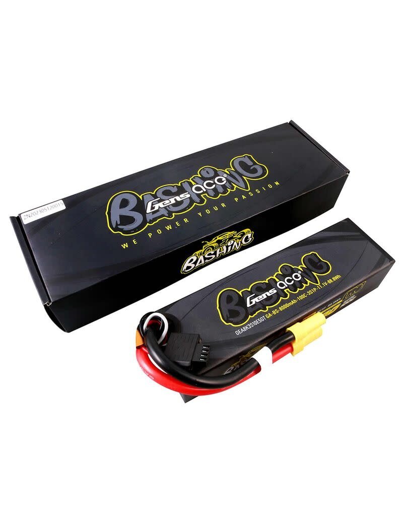 GENS ACE GEA8K3S10E5GT 2S LIPO 11.1V 8000MAH 100C HARDCASE BATTERY: EC5