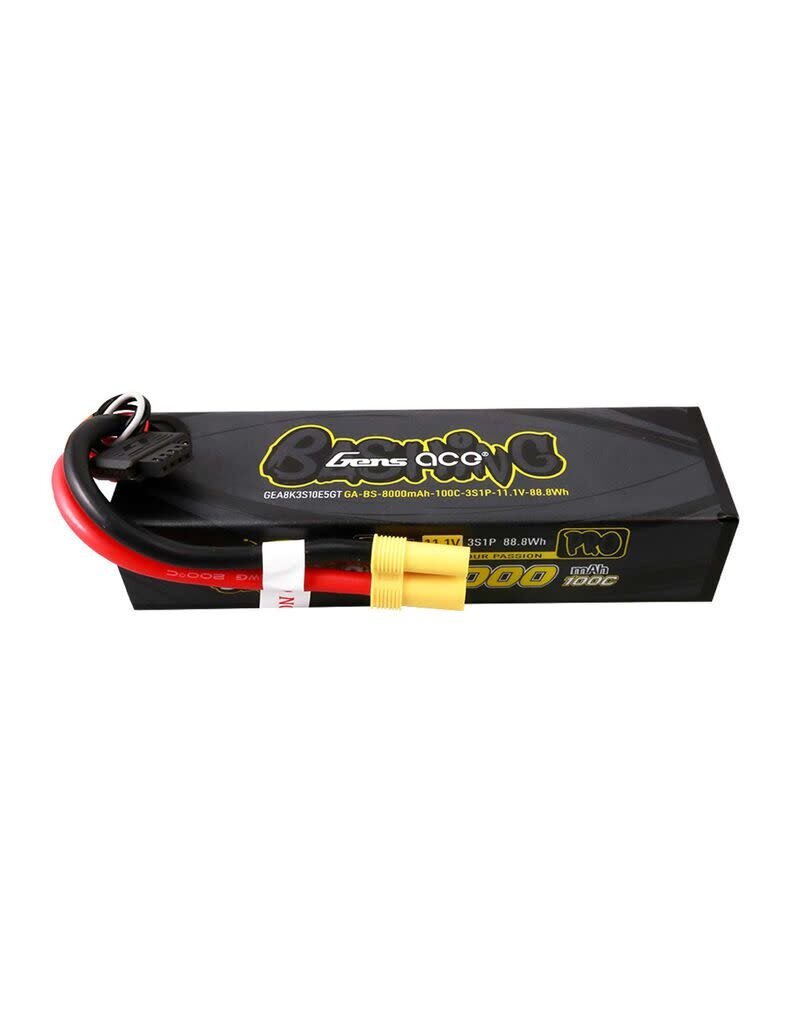 GENS ACE GEA8K3S10E5GT 2S LIPO 11.1V 8000MAH 100C HARDCASE BATTERY: EC5