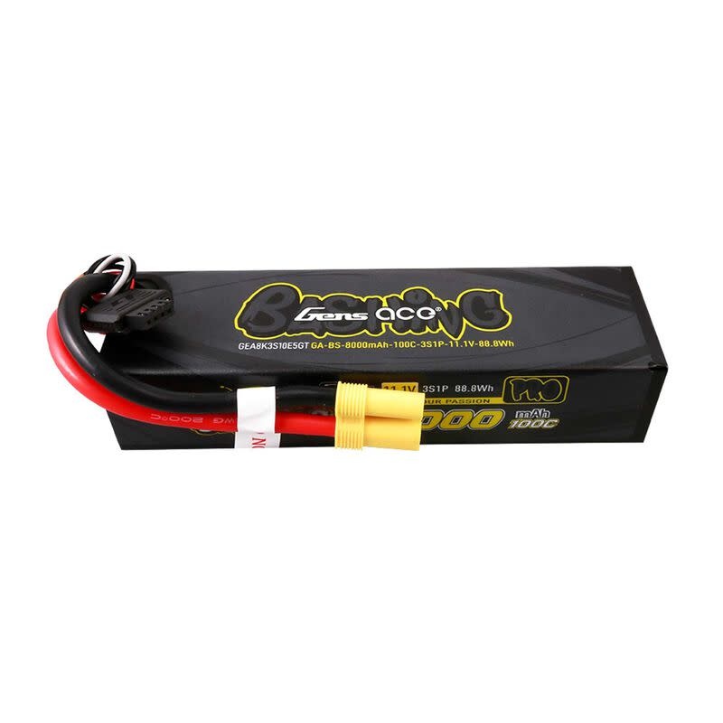GEA8K3S10E5GT 2S LIPO 11.1V 8000MAH 100C HARDCASE BATTERY: EC5