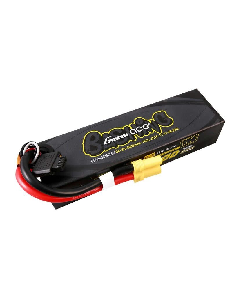 GENS ACE GEA8K3S10E5GT 2S LIPO 11.1V 8000MAH 100C HARDCASE BATTERY: EC5