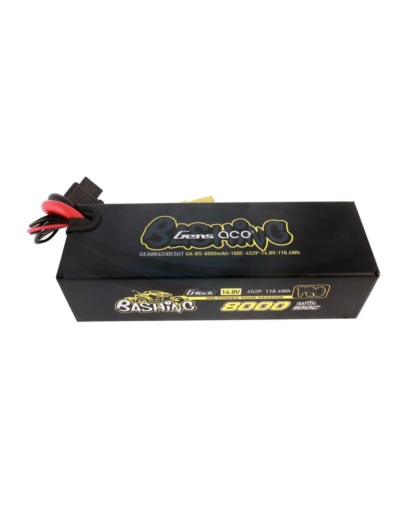GENS ACE GEA8K4S10E5GT 4S LIPO 14.8V 8000MAH 100C HARDCASE BATTERY: EC5