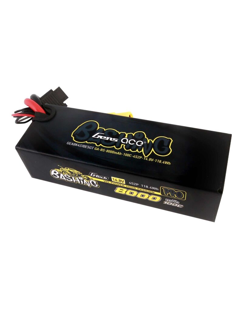 GENS ACE GEA8K4S10E5GT 4S LIPO 14.8V 8000MAH 100C HARDCASE BATTERY: EC5