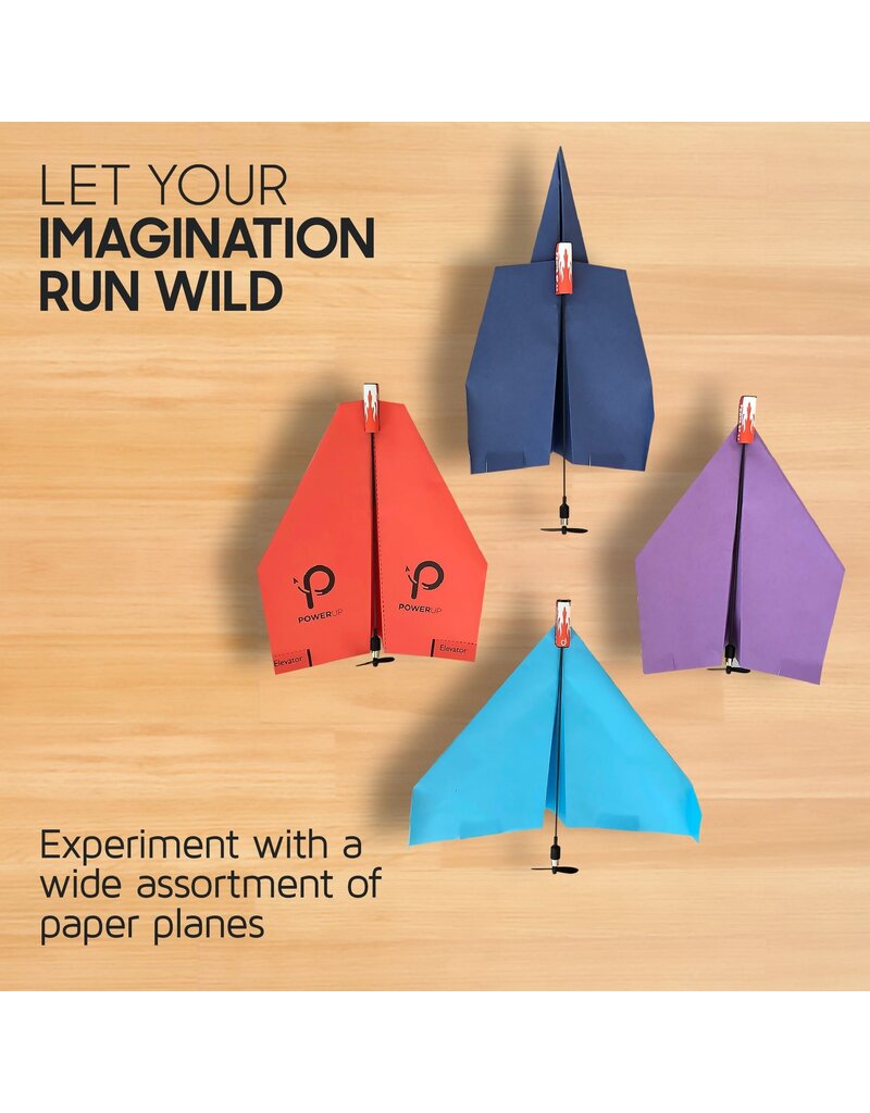 POWER UP PUT500-002 ELETRIC PAPER AIRPLANE KIT: RED