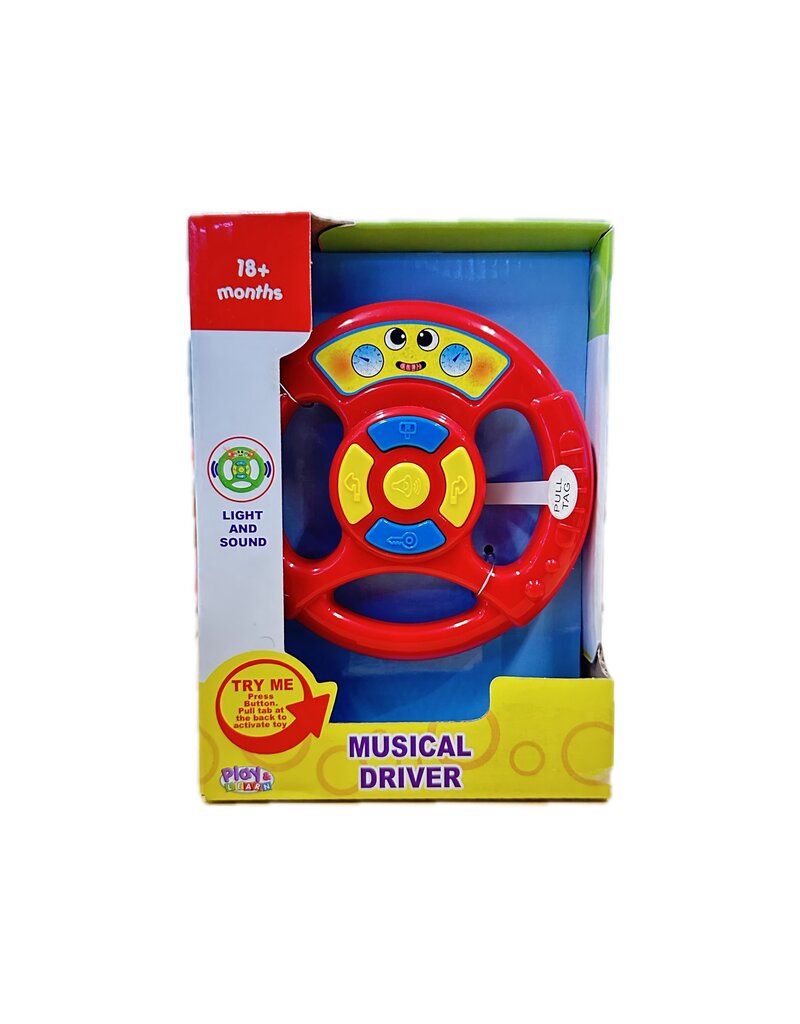 HUNSON 76874 PLAY & LEARN MUSICAL DRIVER STEERING WHEEL (COLORS MAY VARY)