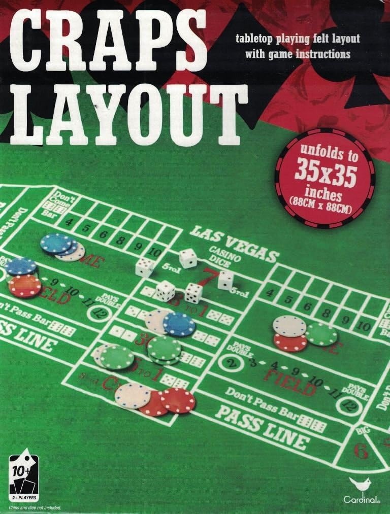 CARDINAL 2257 CRAPS LAYOUT TABLETOP GAME