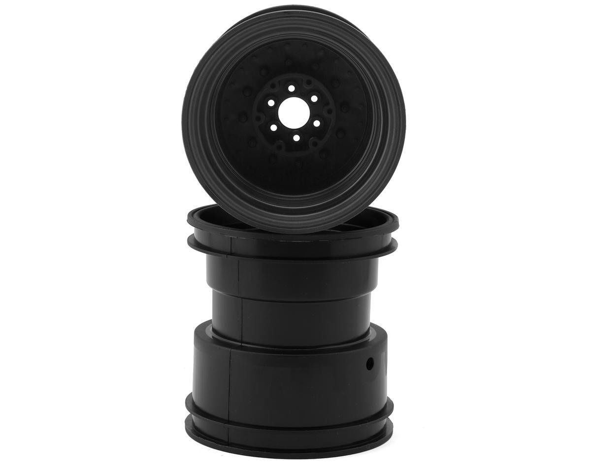 JCO3439B TRIBUTE 73'S MONSTER TRUCK WHEEL W/ADAPTORS (BLACK) (2) (3.2X3.6")