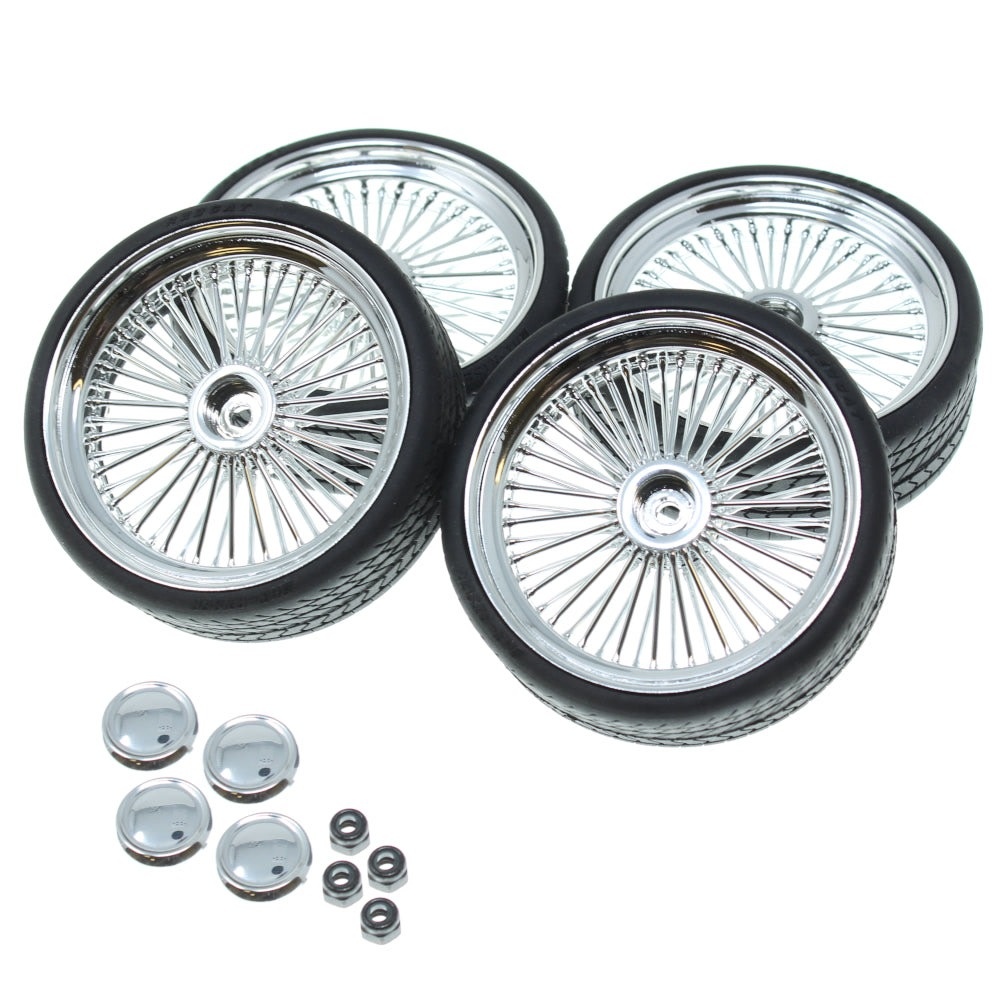 RER19792 26'ERS CHROME SCALE WIRE WHEELS (4)