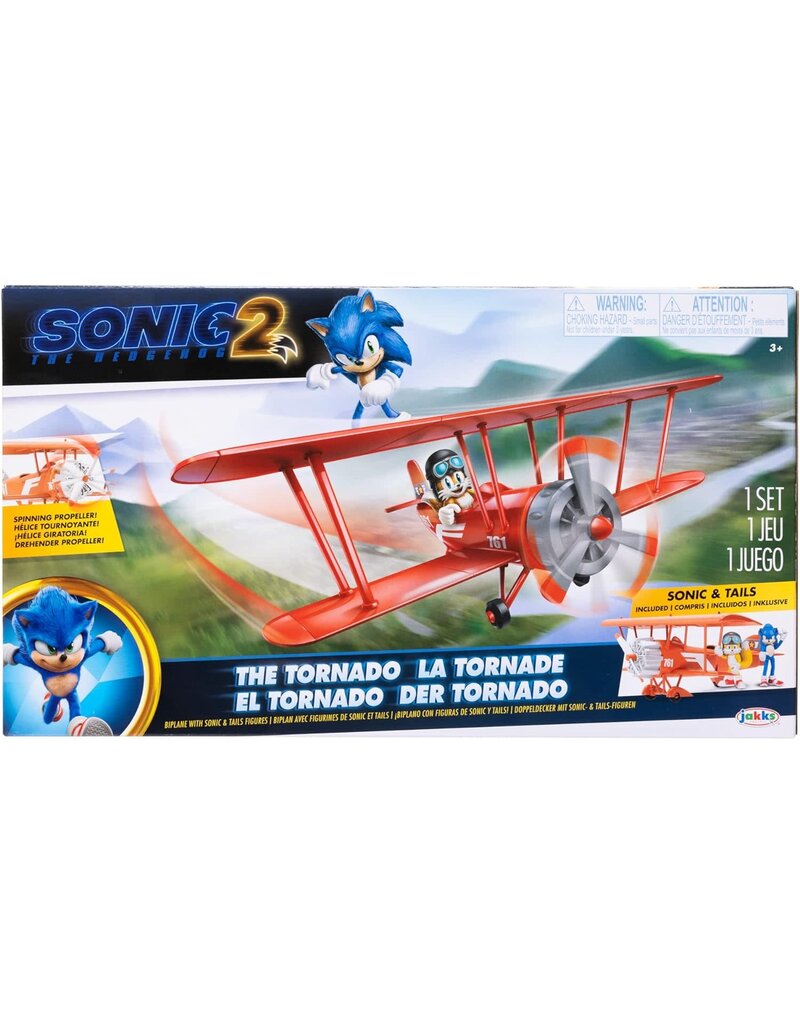 JAKKS PACIFIC JASKKS PACIFIC 41267 SONIC 2 THE HEDGEHOG TORNADO BIPLANE ACTION FIGURE SET