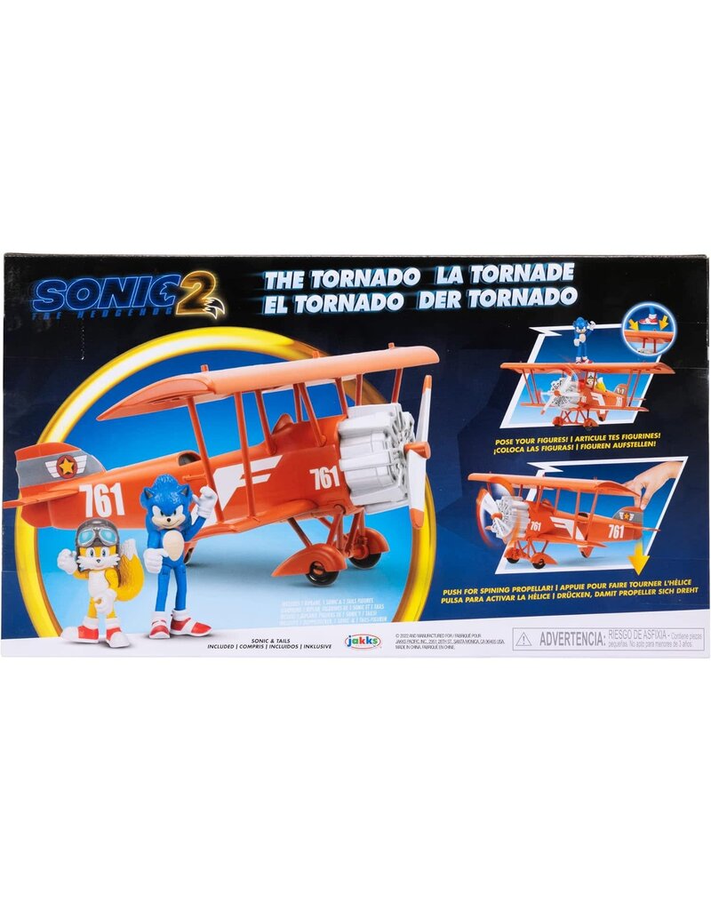 JAKKS PACIFIC JASKKS PACIFIC 41267 SONIC 2 THE HEDGEHOG TORNADO BIPLANE ACTION FIGURE SET