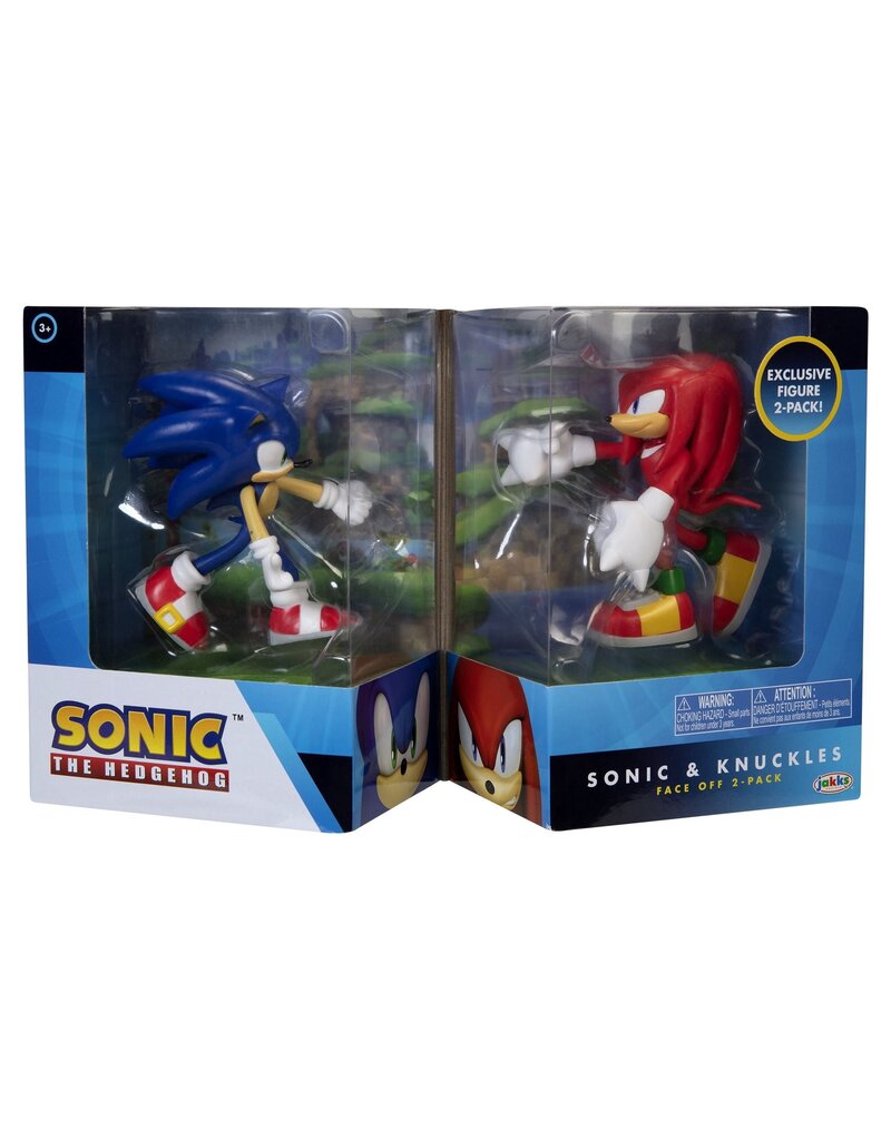 JAKKS PACIFIC 40176 SONIC THE HEDGEHOG - SONIC & KNUCKLES FACE OFF