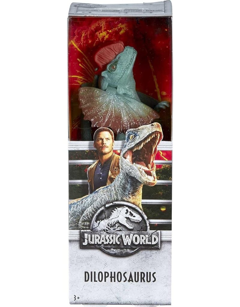 JURASSIC WORLD MTL FMY87/FVL38 JURASSIC WORLD 12" FIGURE: DILOPHOSAURUS