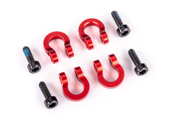 9734R - Aluminum Bumper D-Rings - Red
