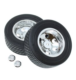 REDCAT RACING RER23601 PRE-MOUNTED TRAILER TIRES AND WHEELS (1 PAIR)