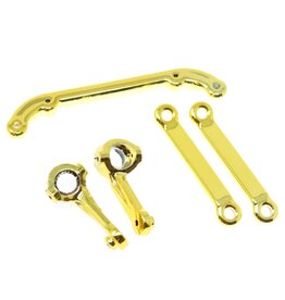 REDCAT RACING RER25824 V2 STEERING ARMS L/R AND V2 TOE LINKS GOLDS
