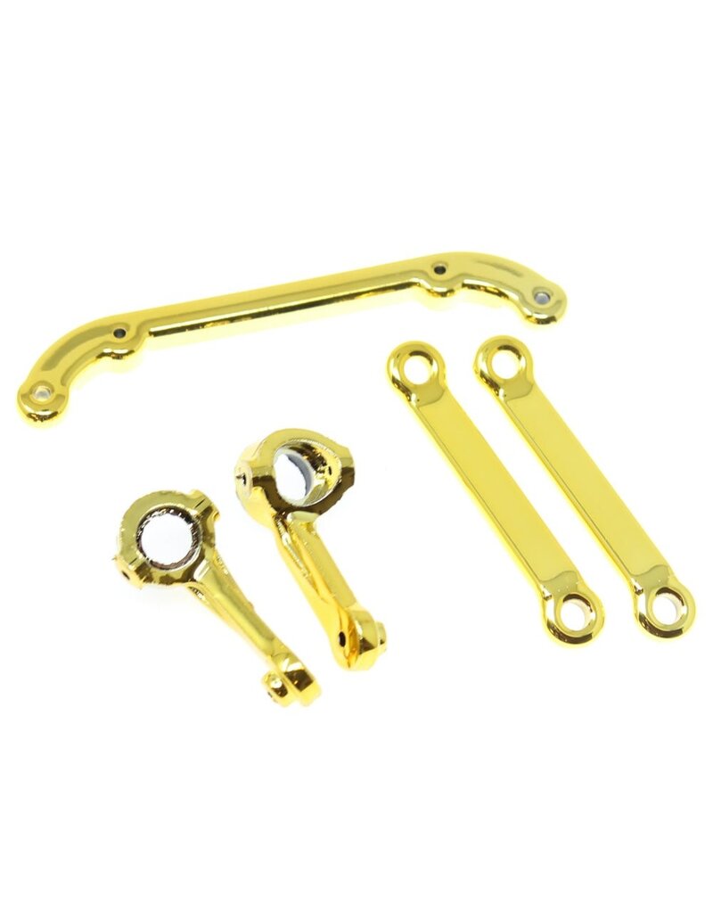REDCAT RACING RER25824 V2 STEERING ARMS L/R AND V2 TOE LINKS GOLDS