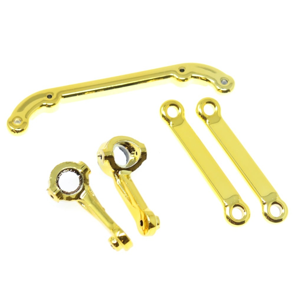 RER25824 V2 STEERING ARMS L/R AND V2 TOE LINKS GOLDS