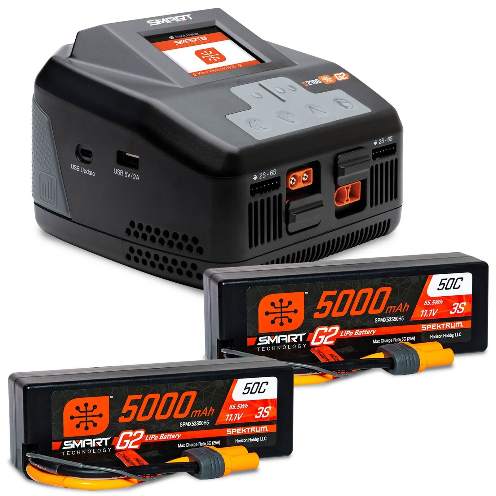Spektrum Smart G2 Powerstage Bundle For Surface 6S - SPMXG2PS6 RC Car Battery & Charger Combo