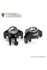 TREAL TRLX0042Z756R ALUMINUM FRONT STEERING KNUCKLES FOR MINI LMT BLACK
